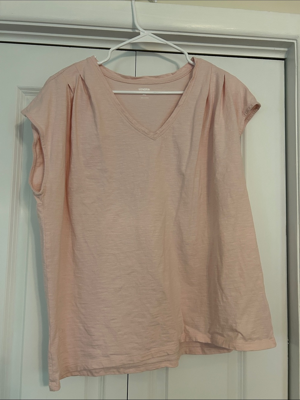 Sonoma Light Pink V-Neck Tank Top